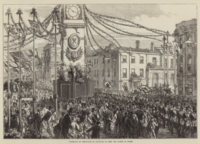 Processione dei Massoni a Plymouth per incontrare il Principe di Galles da Sir John Charles Robinson